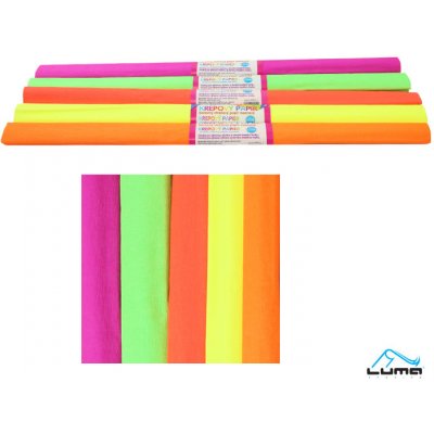 Luma krepový papír sada 10ks neon – Zboží Dáma
