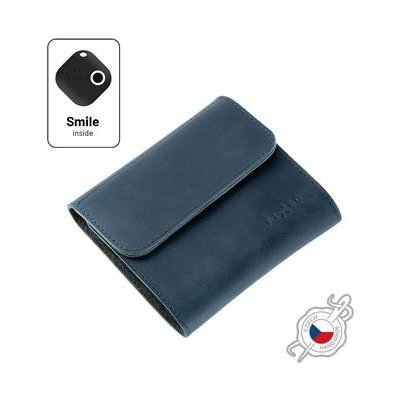 Kožená peněženka FIXED Smile Classic Wallet se smart trackerem FIXED Smile PRO modrá