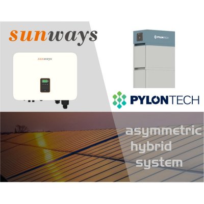 Sunways Asymetrický hybridní systém 10kW + Pylontech FORCE H2 14,2kw – Zbozi.Blesk.cz