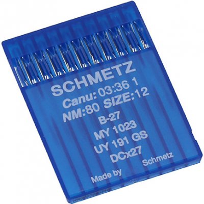 Strojové jehly pro průmyslové overlocky Schmetz B-27 80 – Zboží Dáma