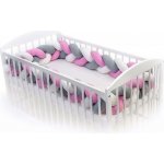 T-Tomi Pletený mantinel bílé + g šedá + růžová – Zboží Dáma T-Tomi Pletený mantinel bílé + g šedá + růžová – Zboží Dáma