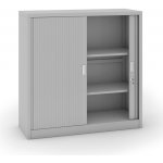 B2B Partner Kovová skříň s roletovými dveřmi, 1200 x 1200 x 450 mm, světle šedá – Sleviste.cz