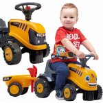 FALK 215C Baby JCB žlutý s vlečkou a lopatkou s hrabičky – Zbozi.Blesk.cz