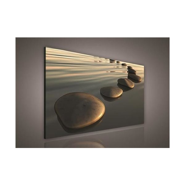 Obraz Obraz na plátně písečná pláž s kameny 138O1, 75 x 100 cm, IMPOL TRADE