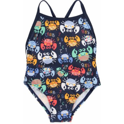 Boboli /Španělsko/ Dívčí jednodílné plavky Boboli Funny Crabs tmavě modré