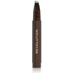 Makeup Revolution Instant Brow Hair fix na obočí Dark Brown 1,8 ml – Zboží Dáma