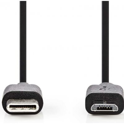 Nedis CCGL60750BK10 propojovací zástrčka USB C - zástrčka USB micro B, 1m – Zboží Mobilmania