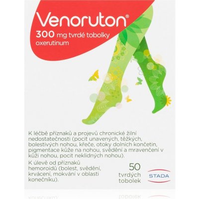 Venoruton Venoruton 300mg tvrdé tobolky s příznivými účinky na žilní a lymfatický systém 50 ks – Zboží Mobilmania