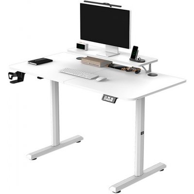 Lama Plus Elektricky výškově nastavitelný stůl HIGHLANDER - 120 cm, bílá – Zboží Dáma