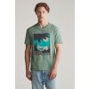 Pánské Tričko Gant PLACED GRAPHIC TSHIRT KALAMATA GREEN