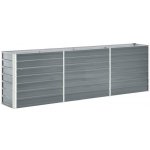 VidaXL Vyvýšený záhon pozinkovaná ocel 240 x 40 x 77 cm šedý – Zboží Dáma