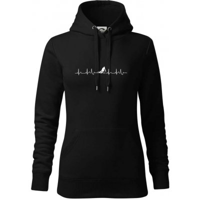 Lyžař EKG mikina dámská Cape s kapucí Černá – Zboží Dáma