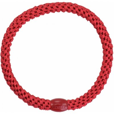 KKNEKKI Gumička do vlasů Kknekki Slim Red, červená barva, textil – Zboží Dáma
