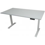ZLKL Polohovací stůl dvoumotorový bílá podnož / šedá deska P00044-2 – Zbozi.Blesk.cz
