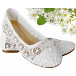 Baleríny krajkové baleríny lehké ažurové bílé – Sleviste.cz