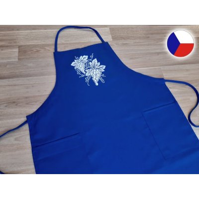 Povlečení Plus Pánská vinařská zástěra s výšivkou 72x100 Hrozny na modré – Zboží Dáma