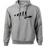 Evoluce potápění Oversized mikina Moon kratší + širší Tmavě šedý melír – Hledejceny.cz