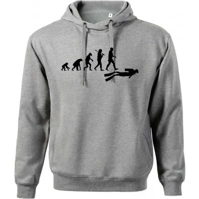 Evoluce potápění Oversized mikina Moon kratší + širší Tmavě šedý melír – Hledejceny.cz