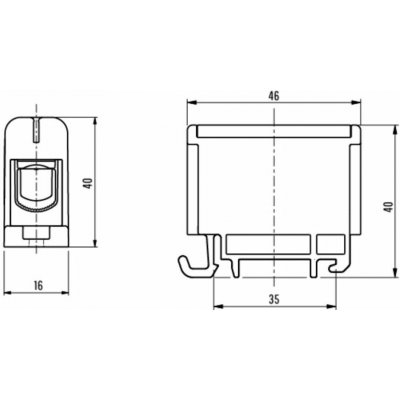 Pollmann Elektrotechnik 1006604 Svorka univerzální UK 35/1 N, 135A, 1pól., AL/CU, krytá, modrá, na DIN – Hledejceny.cz