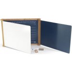 Jeujura Dřevěná trojkřídlá multifunkční tabule 156 x 43 cm s příslušenstvím – Zboží Živě