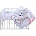 Scarlett postýlka Tiko bílá s kompletní béžovou výbavou 120 x 60 cm – Zbozi.Blesk.cz