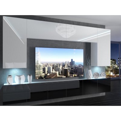 Belini 300 cm bílý lesk / černý lesk Imperium 2 IMP 2/5/W/WB/0/0 – Zboží Dáma