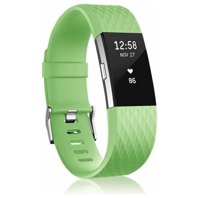 BStrap Silicone Diamond Large řemínek na Fitbit Charge 2, green SFI002C08 – Hledejceny.cz