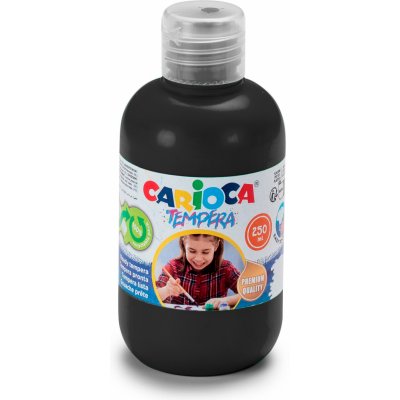 Carioca temperové barvy 250 ml černá – Zboží Mobilmania