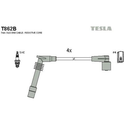 Sada kabelů pro zapalování TESLA T862B – Hledejceny.cz