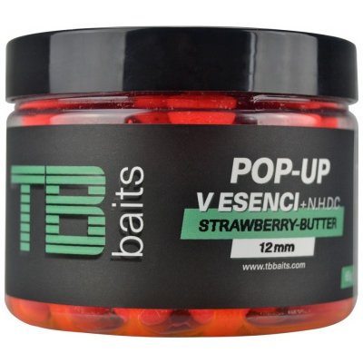 TB Baits Plovoucí boilies Pop-Up Strawberry Butter + NHDC 65g 16mm – Zboží Mobilmania
