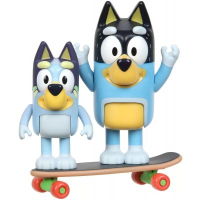 TM Toys Bluey 2 figurky Bluey&Bandit skateboard – Zboží Mobilmania
