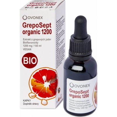 GrepoSept ORGANIC 1200 Kapky z grapefruitových jader BIO 25 ml