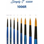 Štětec Simply-T Academy 1006R - kulatý, krátká rukojeť Velikost štětce: 10/0 – Zboží Dáma