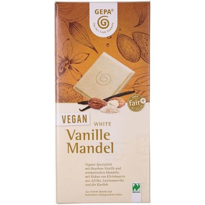 Gepa Bio vegan bílá s vanilkou a mandlemi, 100 g