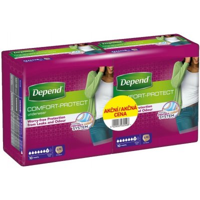 Depend Normal inkont.kalh.ženy Duopack S/M 2 x 10 ks