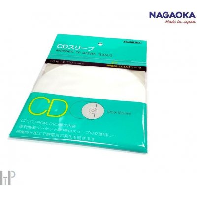 Nagaoka Antistatic CD Sleeves TS-561/3: Antistatické obaly pro CD, CDR, DVD a BD nosiče – Zboží Živě
