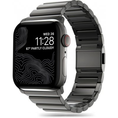 Tech-PČervenáect Belt Tech-PČervenáect SteelBand Apple Watch 4/5/6/7/8/9/SE/Ultra 1/2 42/44/45/49mm Černá – Zboží Živě