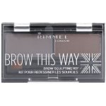 Rimmel London Brow This Way paletka pro úpravu obočí 002 medium brown 2,4 g – Zboží Dáma Rimmel London Brow This Way paletka pro úpravu obočí 002 medium brown 2,4 g – Zboží Dáma