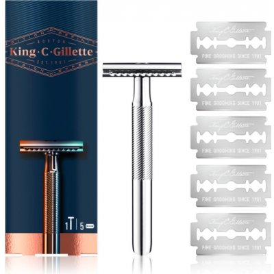 Gillette King C. Double Edge + 5 ks hlavic – Zboží Mobilmania