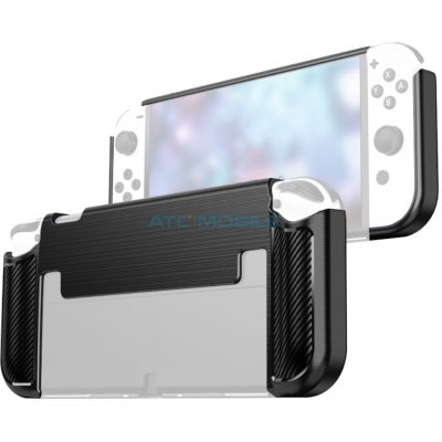 Pouzdro Shockproof Carbon Fiber Nintendo Switch OLED černé – Hledejceny.cz