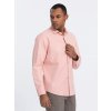 Pánská Košile Ombre Clothing pánská košile s dlouhým rukávem Laeroth růžová