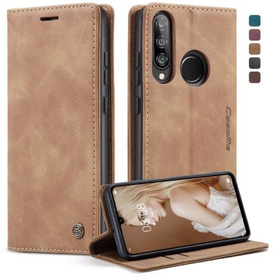VSECHNONAMOBIL 115800 CASEME Flipové pouzdro pro Huawei P30 Lite světle hnědé – Zboží Živě
