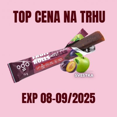 OGO Ovocná rolka jablko-švestka 15g – Sleviste.cz