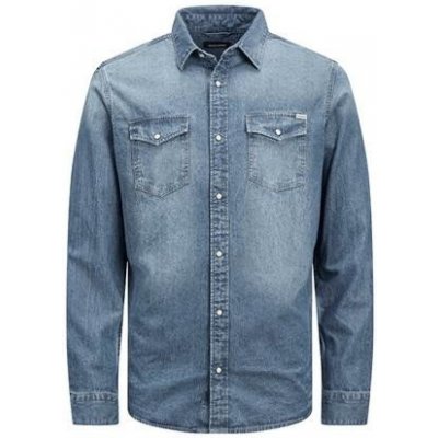 Jack&Jones pánská košile JJESheridan slim fit 12138115 medium blue denim – Zbozi.Blesk.cz