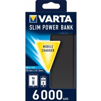 Varta Power Bank Dual Type C SLIM 6000 mAh 2435541 od 599 Kč - Heureka.cz