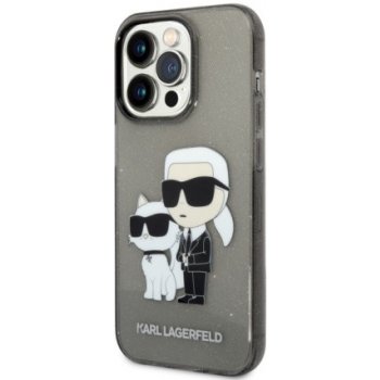 Pouzdro Karl Lagerfeld IML Glitter Karl and Choupette NFT iPhone 14 Pro Max černé