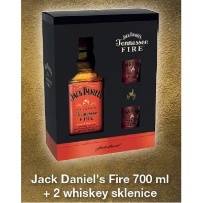 Jack Daniel's Fire 35% 0,7 l (dárkové balení 2 sklenice)