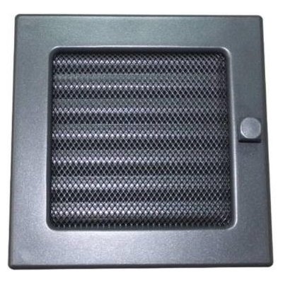 HACO Uzamykatelný krbový rošt s rámem a síťkou LKM 170 x 170 mm grafitový lak 0722 – Sleviste.cz