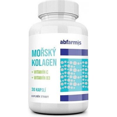 Abfarmis Mořský kolagen + vitamín C + vitamín B3 30 kapslí