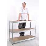 Biedrax Regál 60 x 90 x 120 cm 3 police pozink – HobbyKompas.cz
